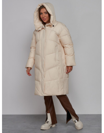 Длинный женский пуховик для зимы