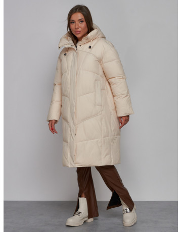 Длинный женский пуховик для зимы