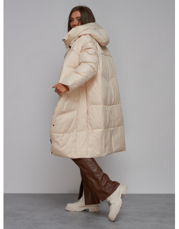 Длинный женский пуховик для зимы