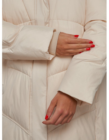 Длинный женский пуховик для зимы