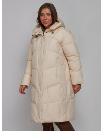 Длинный женский пуховик для зимы