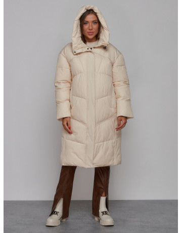 Длинный женский пуховик для зимы