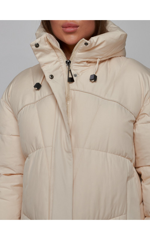 Длинный женский пуховик для зимы