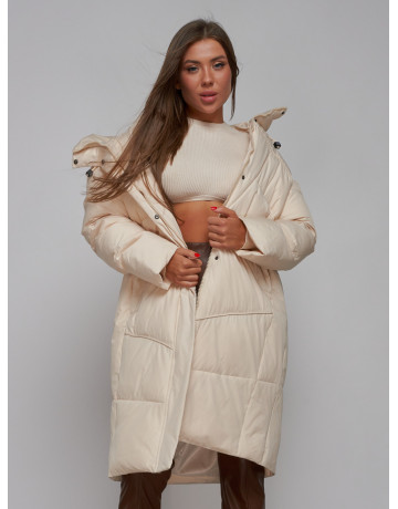 Длинный женский пуховик для зимы