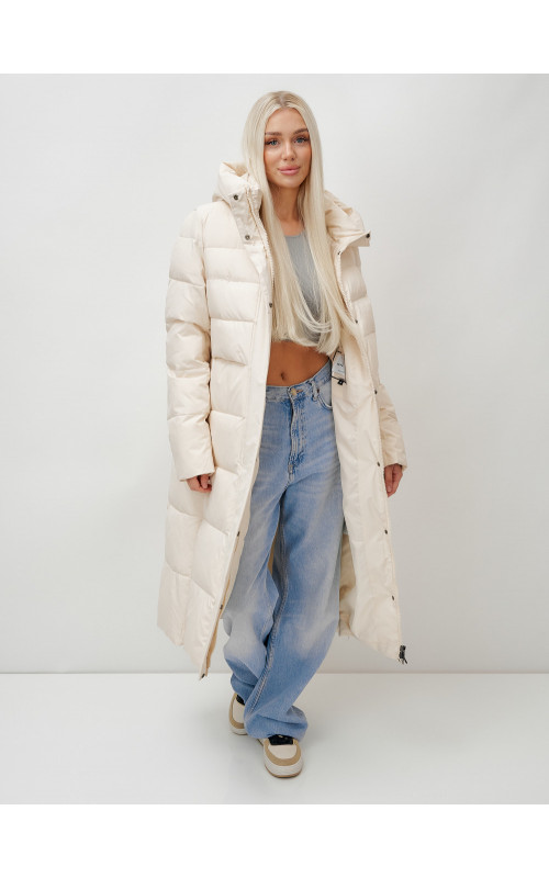 Длинный зимний пуховик для молодёжи