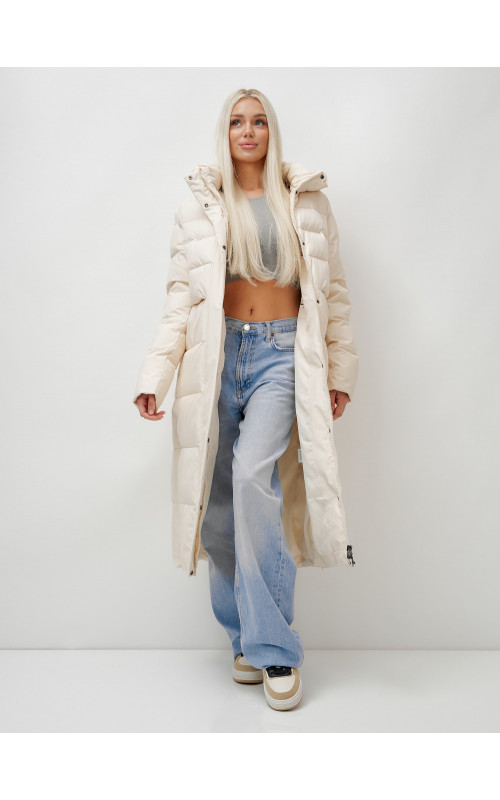 Длинный зимний пуховик для молодёжи