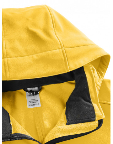 Женская спортивная парка с капюшоном softshell, жёлтая, для активного отдыха в Тюмени