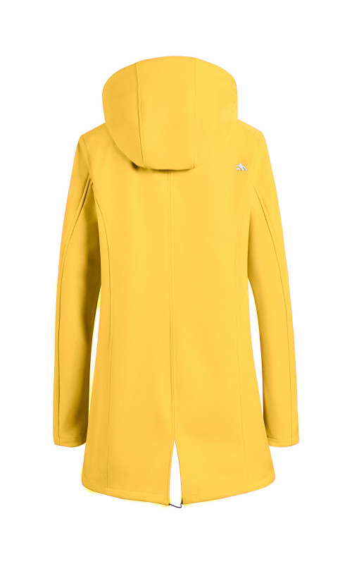 Женская спортивная парка с капюшоном softshell, жёлтая, для активного отдыха в Тюмени