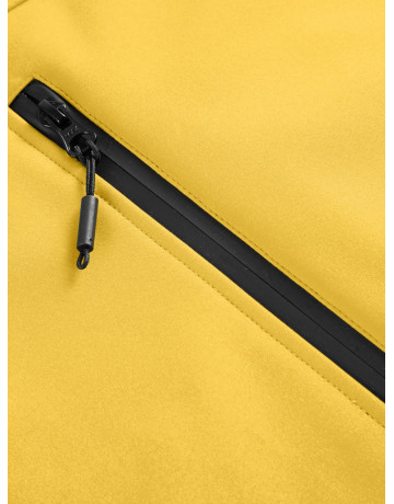 Женская спортивная парка с капюшоном softshell, жёлтая, для активного отдыха в Тюмени