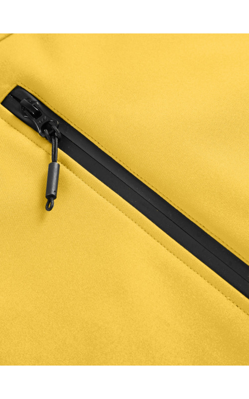 Женская спортивная парка с капюшоном softshell, жёлтая, для активного отдыха в Тюмени