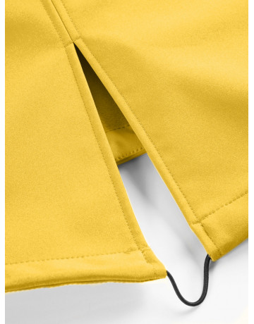 Женская спортивная парка с капюшоном softshell, жёлтая, для активного отдыха в Тюмени