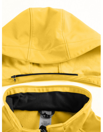 Женская спортивная парка с капюшоном softshell, жёлтая, для активного отдыха в Тюмени