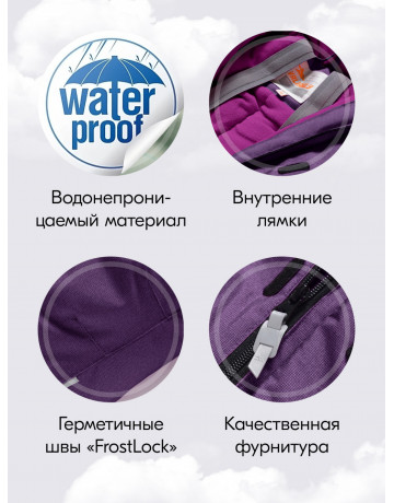 Подростковый зимний комбинезон для девочки, фиолетовый.