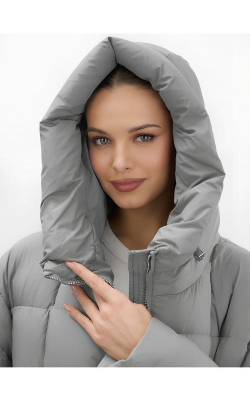 Длинный зимний пуховик для женщин