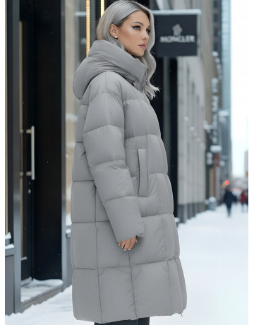 Длинный зимний пуховик для женщин