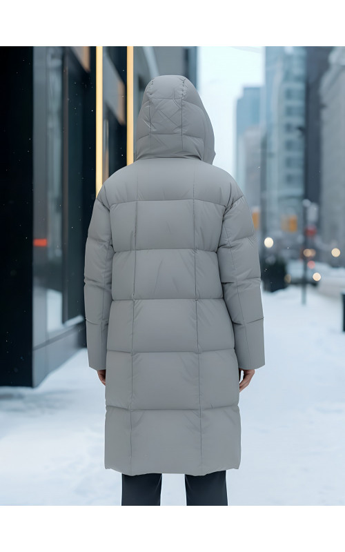 Длинный зимний пуховик для женщин