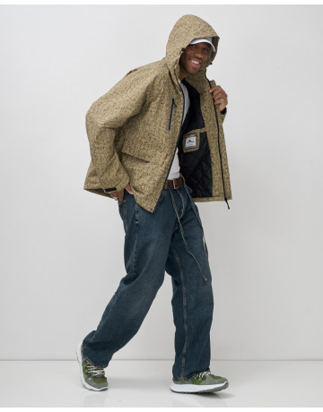 Мужская спортивная куртка для весны и осени, бежевый, для активного отдыха в Тюмени