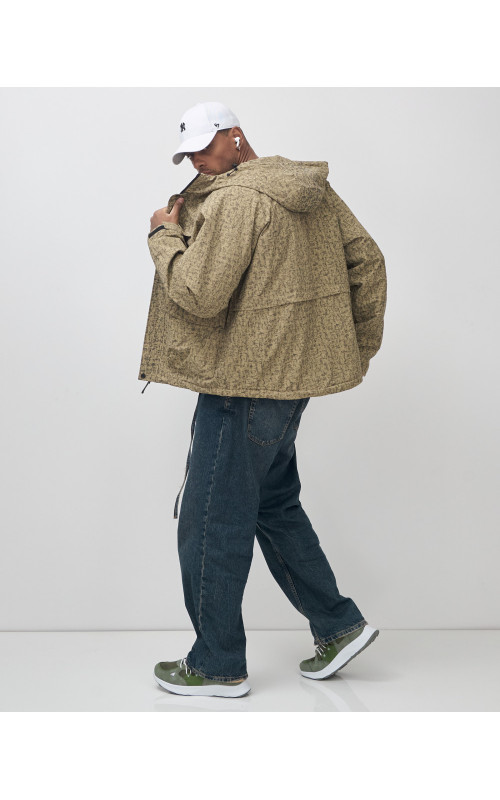 Мужская спортивная куртка для весны и осени, бежевый, для активного отдыха в Тюмени