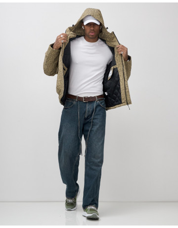 Мужская спортивная куртка для весны и осени, бежевый, для активного отдыха в Тюмени