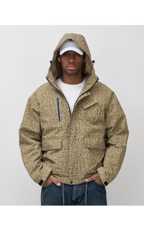 Мужская спортивная куртка для весны и осени, бежевый, для активного отдыха в Тюмени