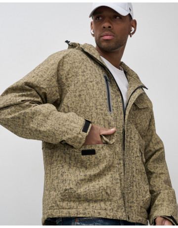 Мужская спортивная куртка для весны и осени, бежевый, для активного отдыха в Тюмени