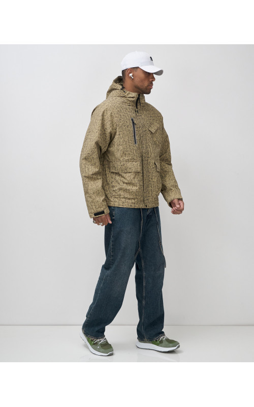 Мужская спортивная куртка для весны и осени, бежевый, для активного отдыха в Тюмени