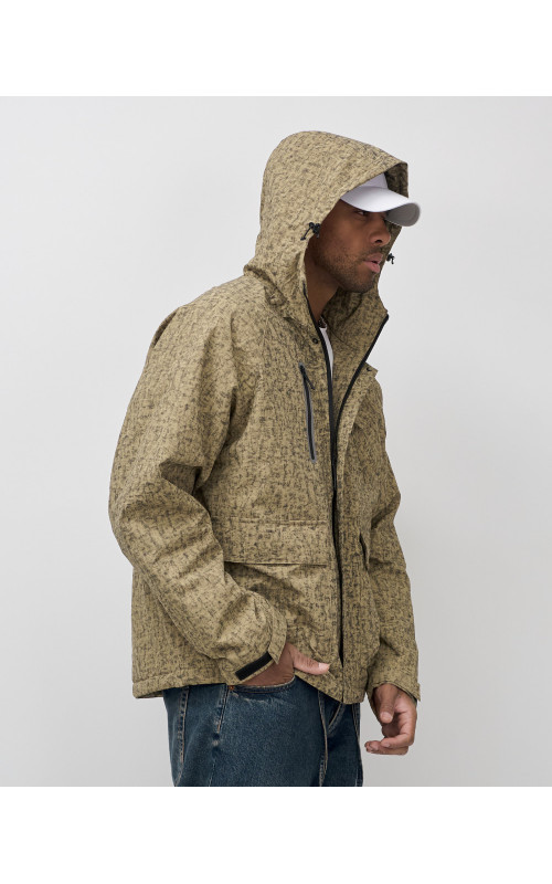 Мужская спортивная куртка для весны и осени, бежевый, для активного отдыха в Тюмени