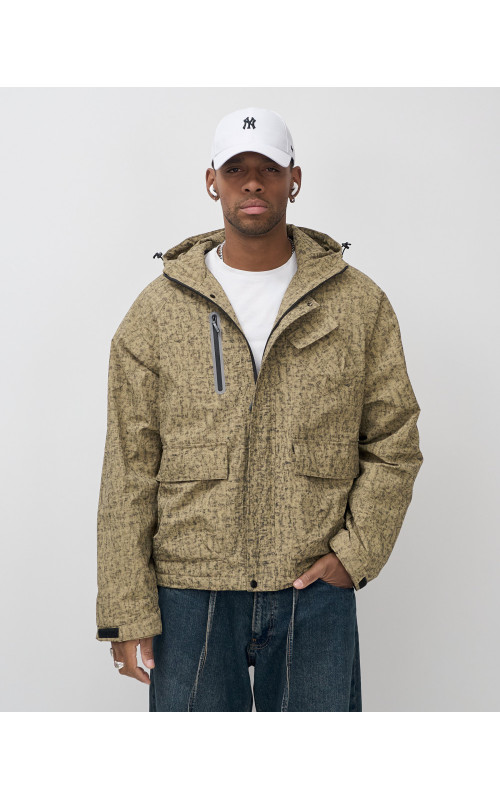 Мужская спортивная куртка для весны и осени, бежевый, для активного отдыха в Тюмени