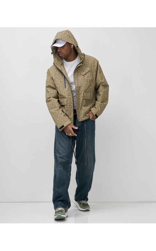 Мужская спортивная куртка для весны и осени, бежевый, для активного отдыха в Тюмени