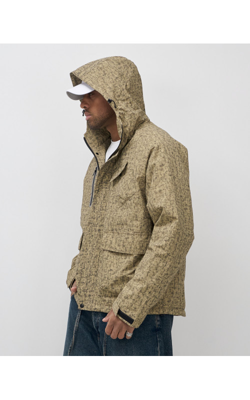 Мужская спортивная куртка для весны и осени, бежевый, для активного отдыха в Тюмени