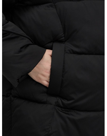 Женский модный пуховик с капюшоном, чёрный. в Тюмени