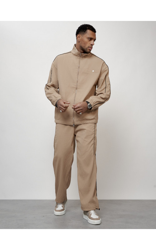 Мужской модный спортивный костюм бежевого цвета для активного отдыха в Тюмени