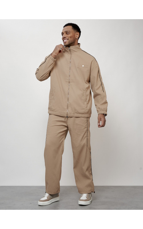 Мужской модный спортивный костюм бежевого цвета для активного отдыха в Тюмени