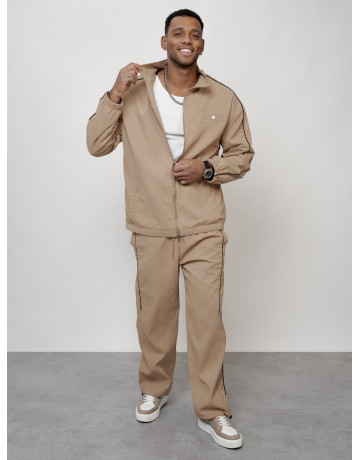 Мужской модный спортивный костюм бежевого цвета для активного отдыха в Тюмени