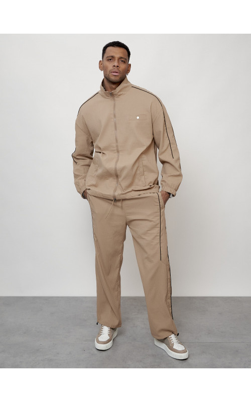 Мужской модный спортивный костюм бежевого цвета для активного отдыха в Тюмени