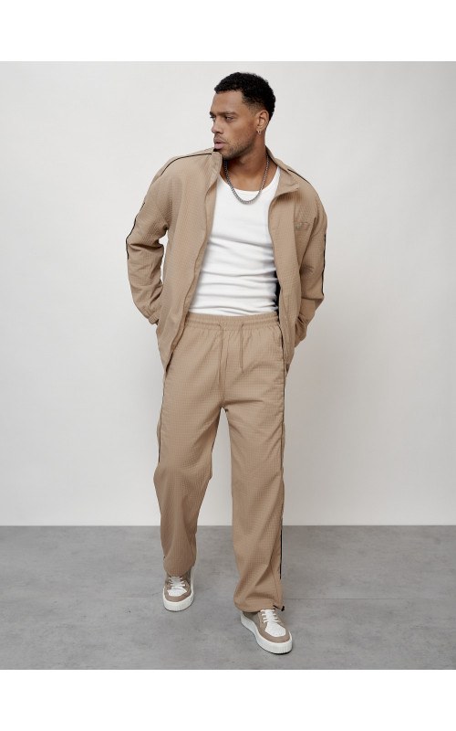 Мужской модный спортивный костюм бежевого цвета для активного отдыха в Тюмени