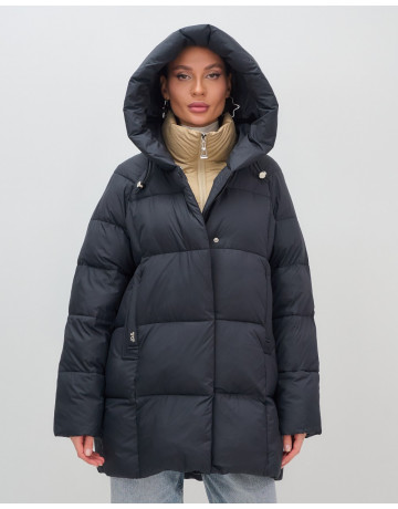 Женская зимняя куртка с капюшоном, утеплённая, двубортная, размер 48–56.