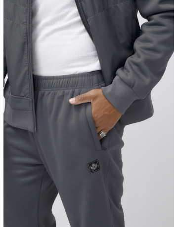 Мужской зимний спортивный костюм с начёсом, серый, для спорта в Тюмени