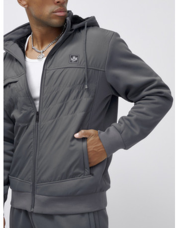 Мужской зимний спортивный костюм с начёсом, серый, для спорта в Тюмени