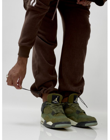 Мужской демисезонный спортивный костюм на флисе, коричневый, для спорта. в Тюмени