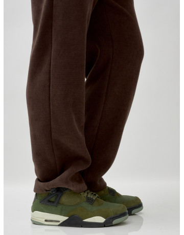 Мужской демисезонный спортивный костюм на флисе, коричневый, для спорта. в Тюмени