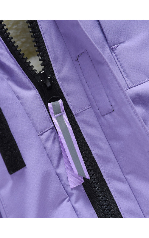 Зимняя парка для девочек розовая с капюшоном.