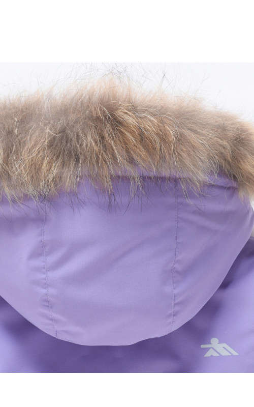 Зимняя парка для девочек розовая с капюшоном.