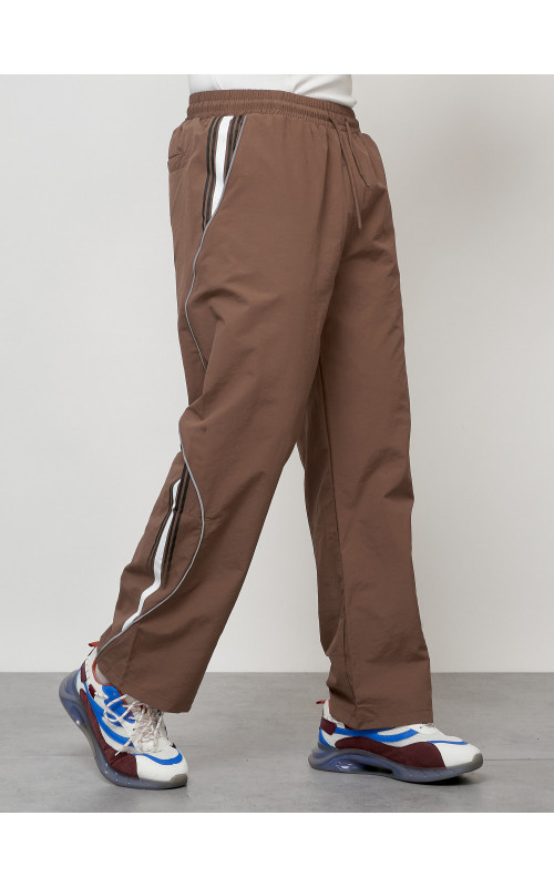 Мужской спортивный костюм для модных образов, коричневый, для спорта. в Тюмени