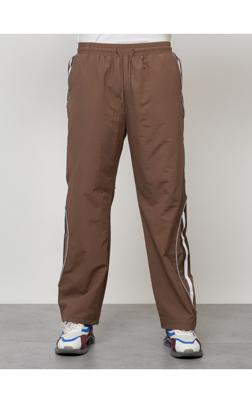 Мужской спортивный костюм для модных образов, коричневый, для спорта. в Тюмени