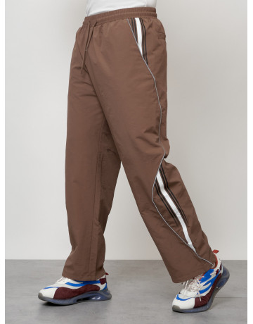 Мужской спортивный костюм для модных образов, коричневый, для спорта. в Тюмени