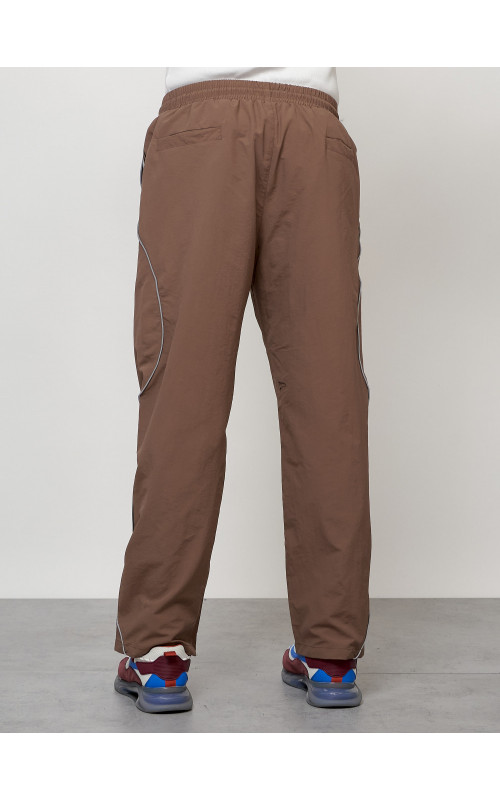 Мужской спортивный костюм для модных образов, коричневый, для спорта. в Тюмени