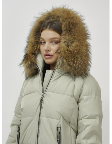 Пуховик женский зимний премиум светло-зелёный. в Тюмени