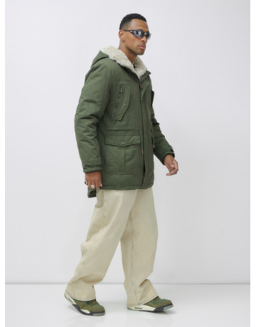 Мужская зимняя парка с капюшоном для активного отдыха.