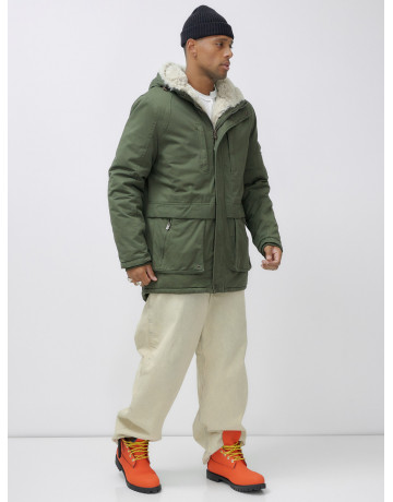 Зимняя мужская парка с капюшоном для активного отдыха.